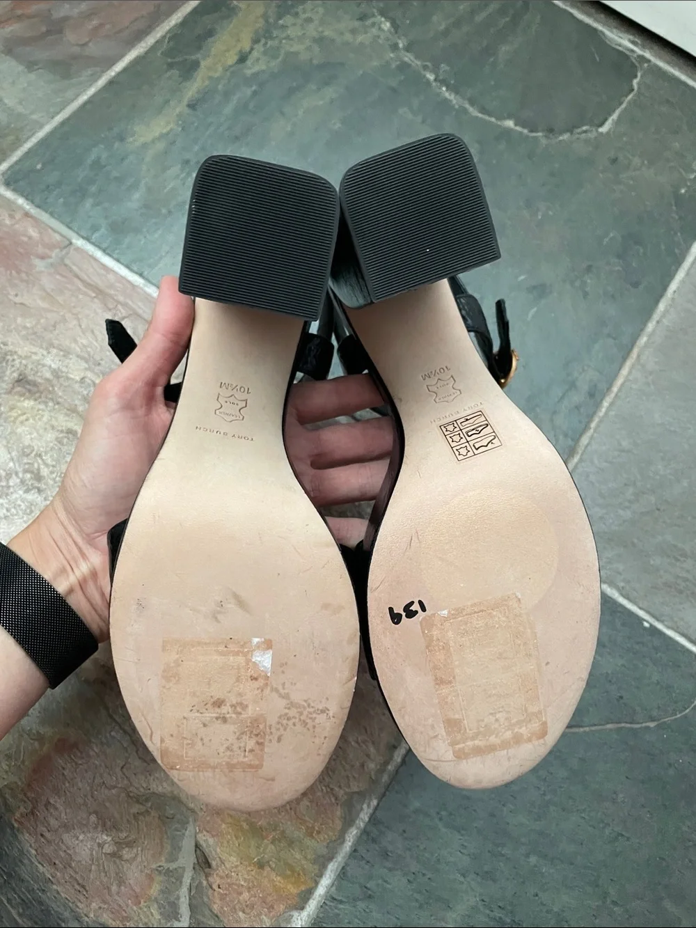 Tory Burch Martine Platform 115mm Croc Patent Leather Sz 10.5